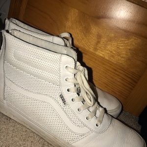 High top white vans